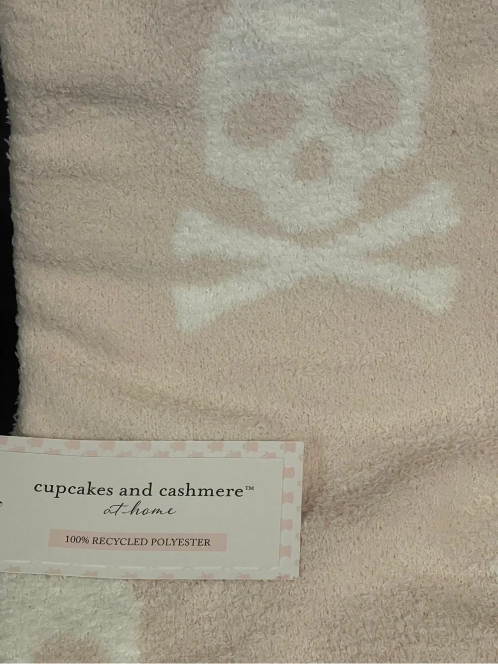 Cupcakes and Cashmere Pink Skull Throw - Halloween Pink Skulls Throw